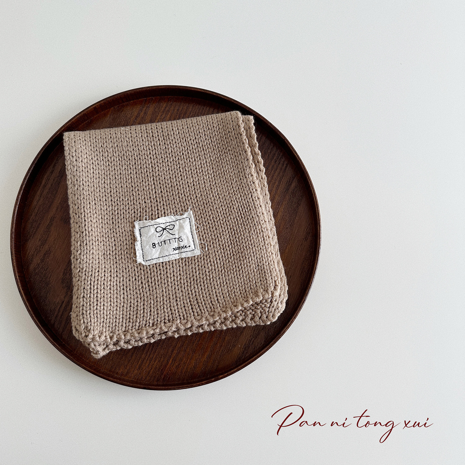 兒童純色秋冬保暖針織毛線圍脖