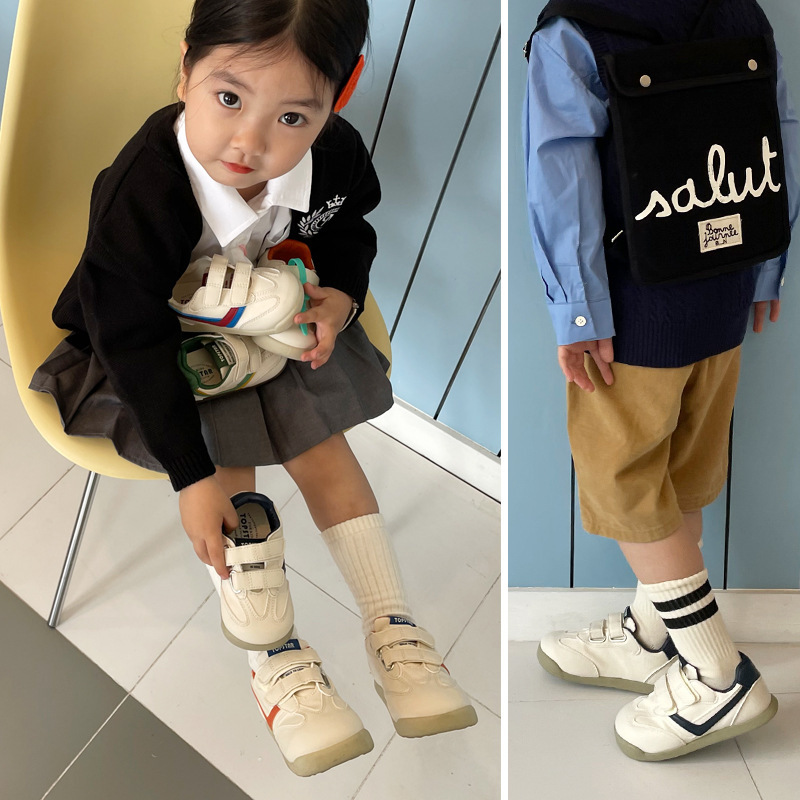 兒童春季軟底小白鞋