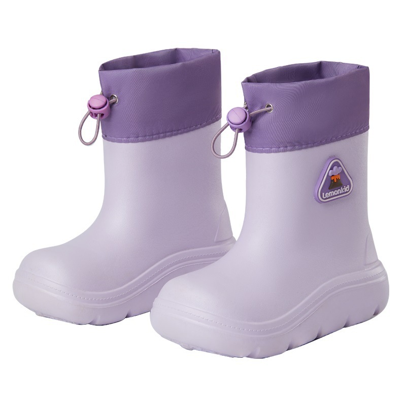 兒童防滑束口長筒雨靴