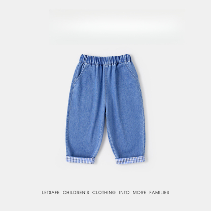 兒童春裝牛仔褲   