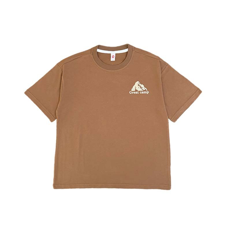 兒童山系戶外透氣印花t恤親子裝