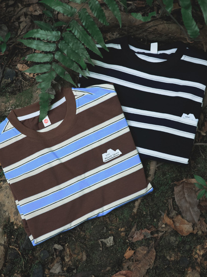 兒童春季休閑撞色條紋寬鬆套頭長袖T恤