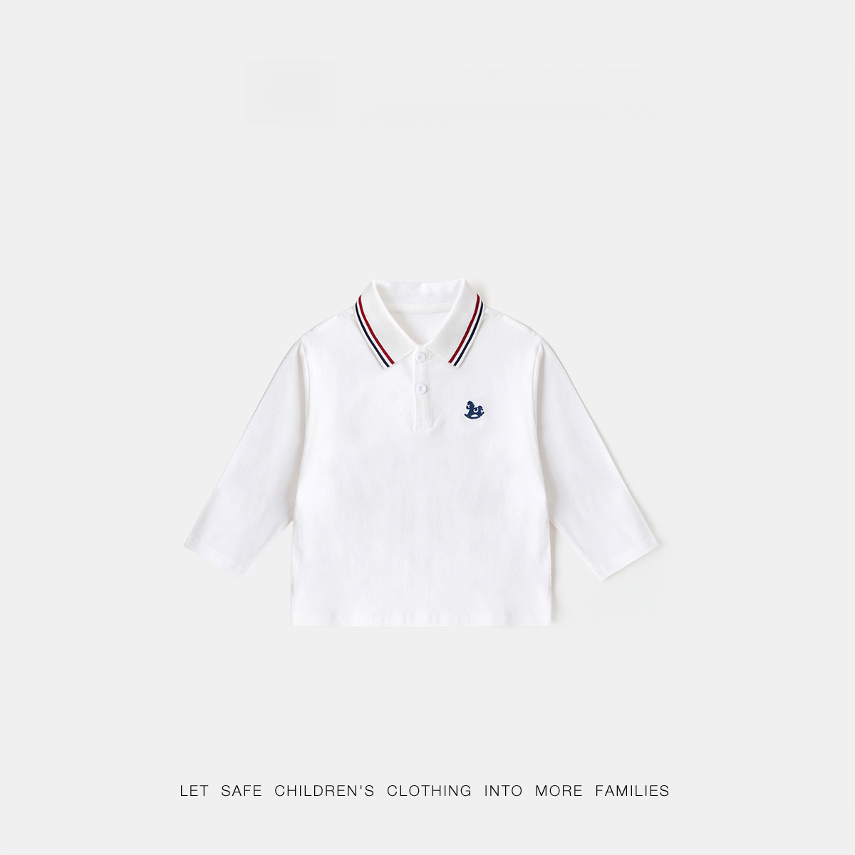 兒童復古學院風POLO衫