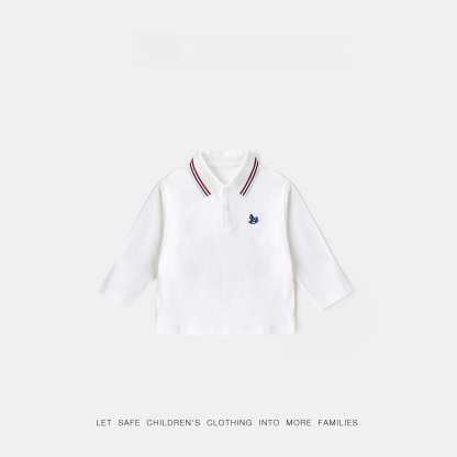 兒童復古學院風POLO衫