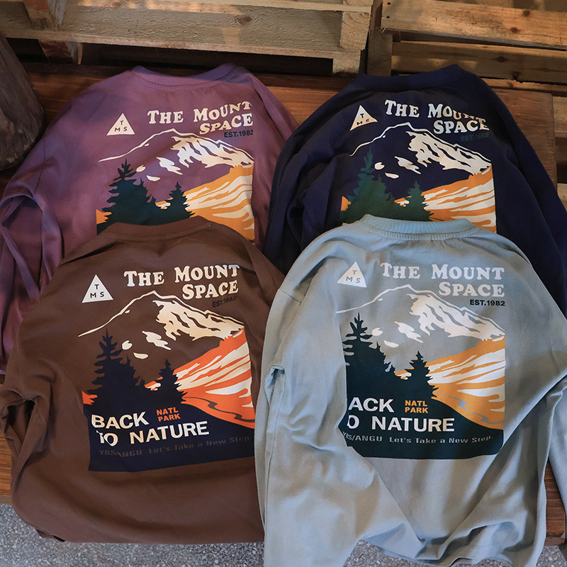 兒童秋季戶純棉圓領長袖T恤