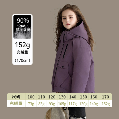 女童工裝三防羽絨服