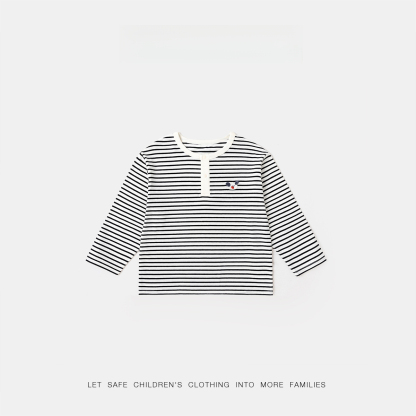[100%全棉]春季兒童條紋長袖T恤