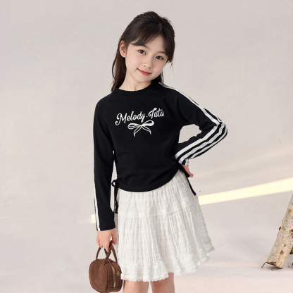 春秋款女童直筒褲運動褲