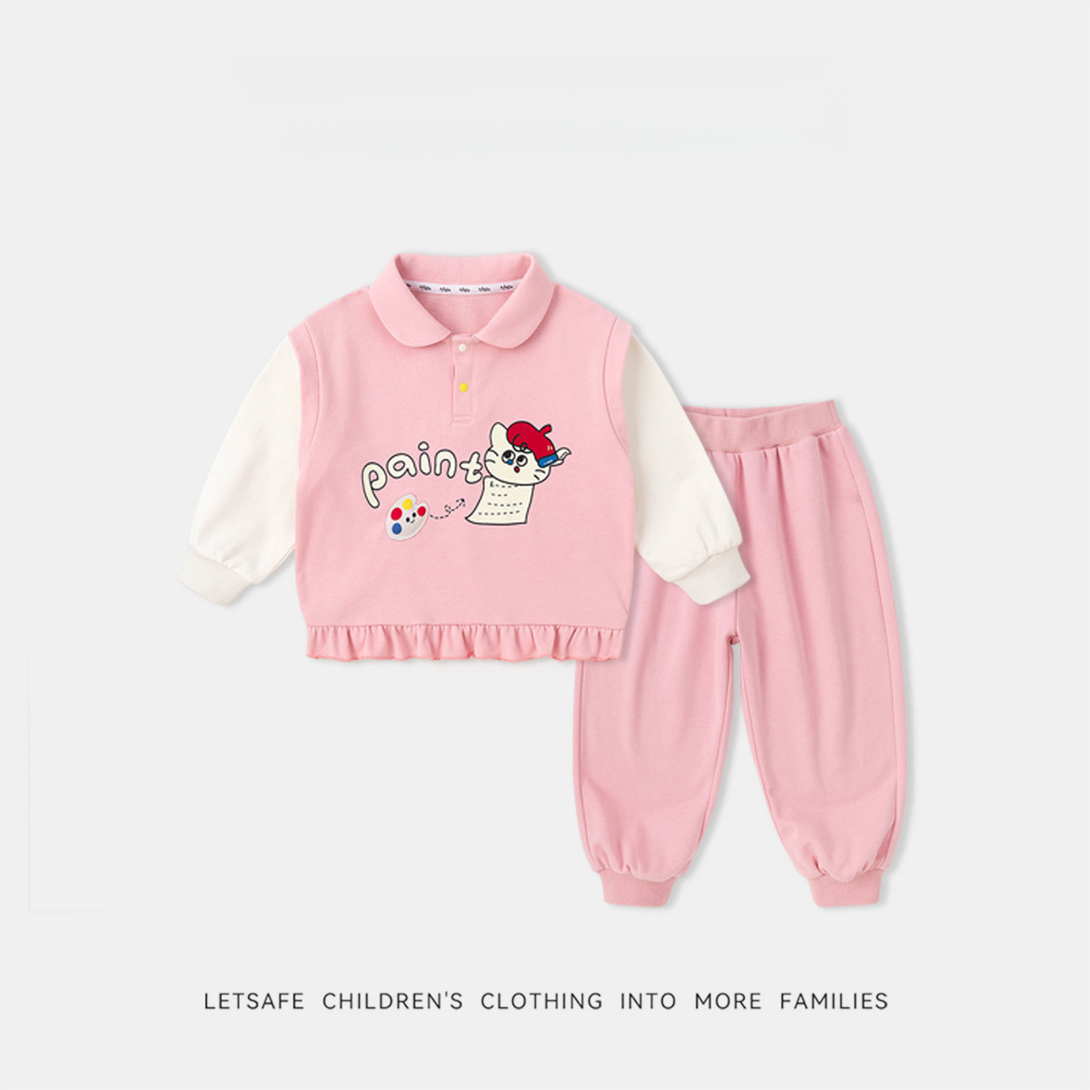 春季兒童假兩件衛衣褲子套裝