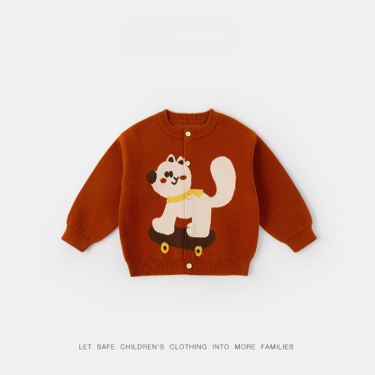 女童俏皮可愛針織毛衣