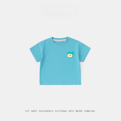 兒童清爽純色短袖T恤