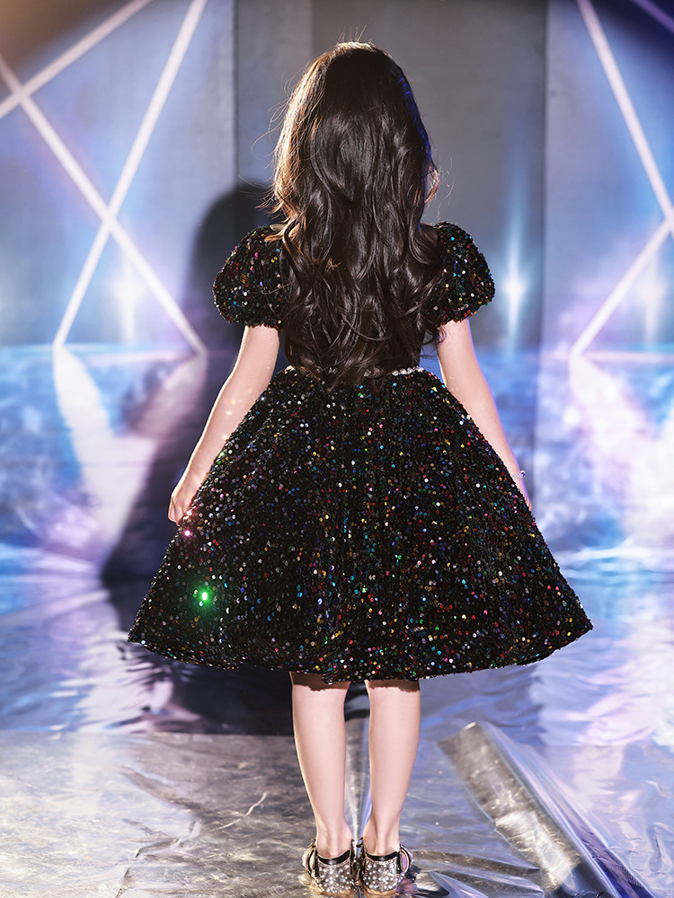 女童亮片晚禮服演出服
