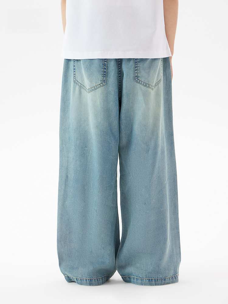 女童夏季天絲薄款牛仔褲