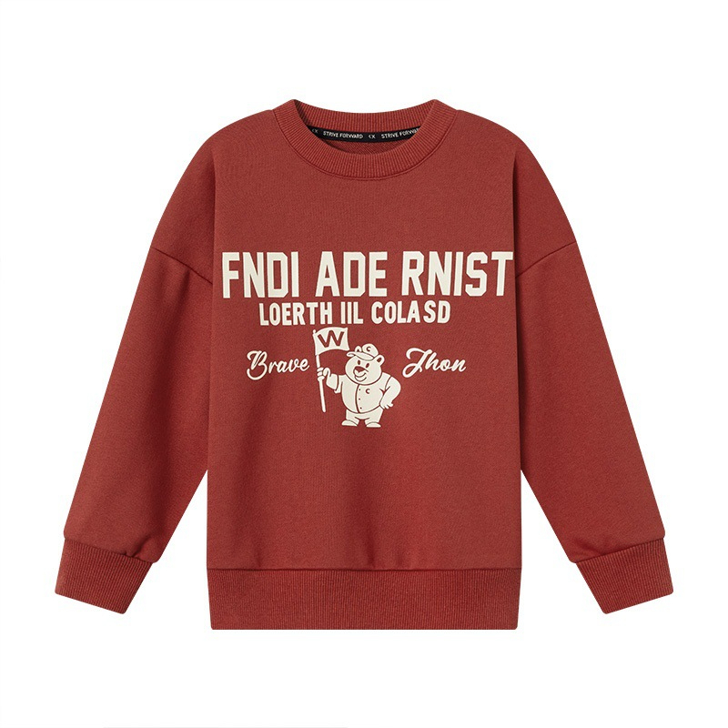 男童英文印花春裝衛衣