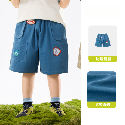 【100%纯棉】兒童戶外工裝短褲
