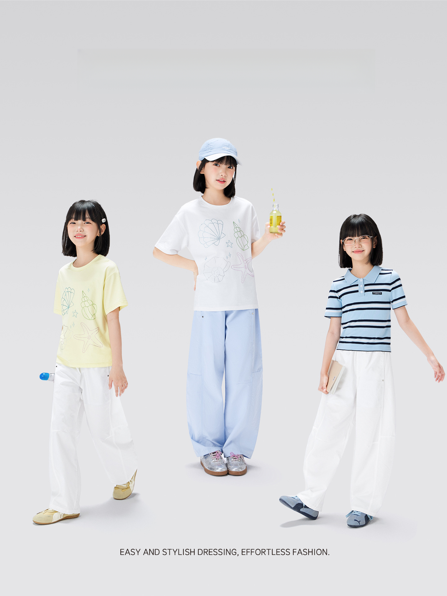 女童夏季薄款全棉透氣彎刀褲