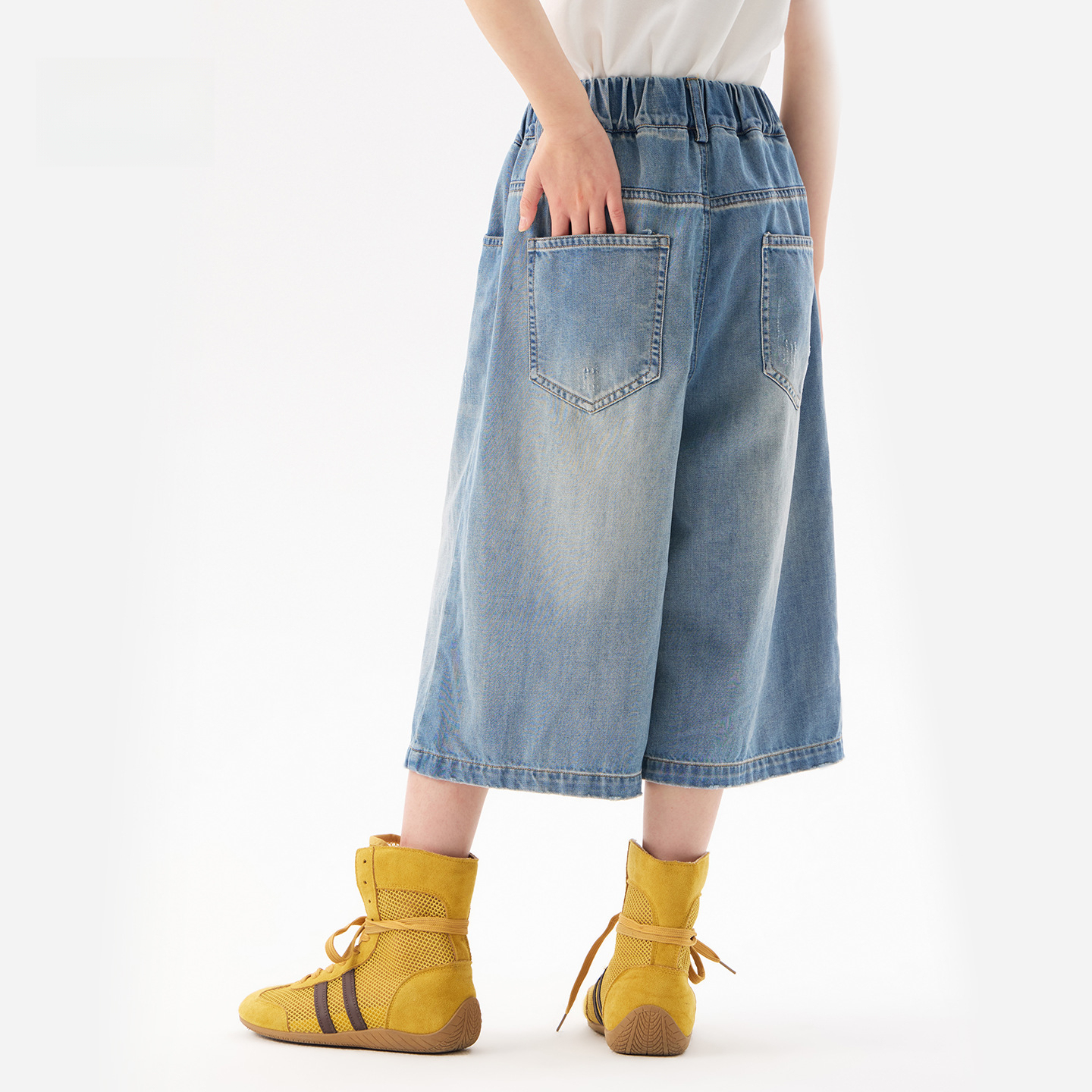 女童韓版休閒直筒七分褲