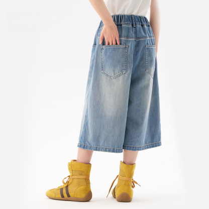 女童韓版休閒直筒七分褲