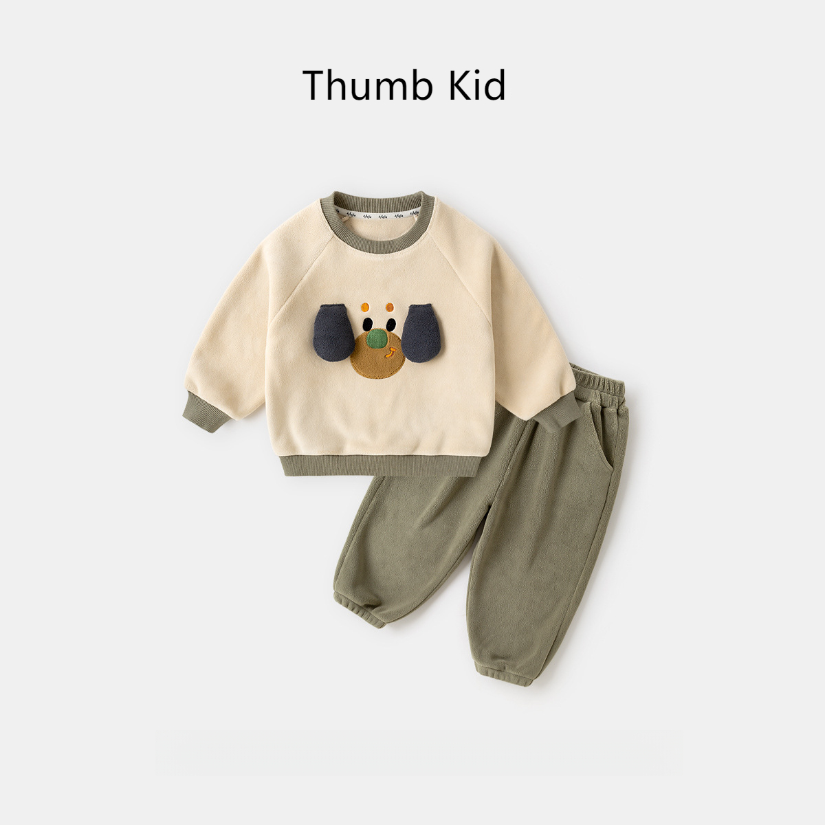 立體小耳朵冬裝衛衣兩件套