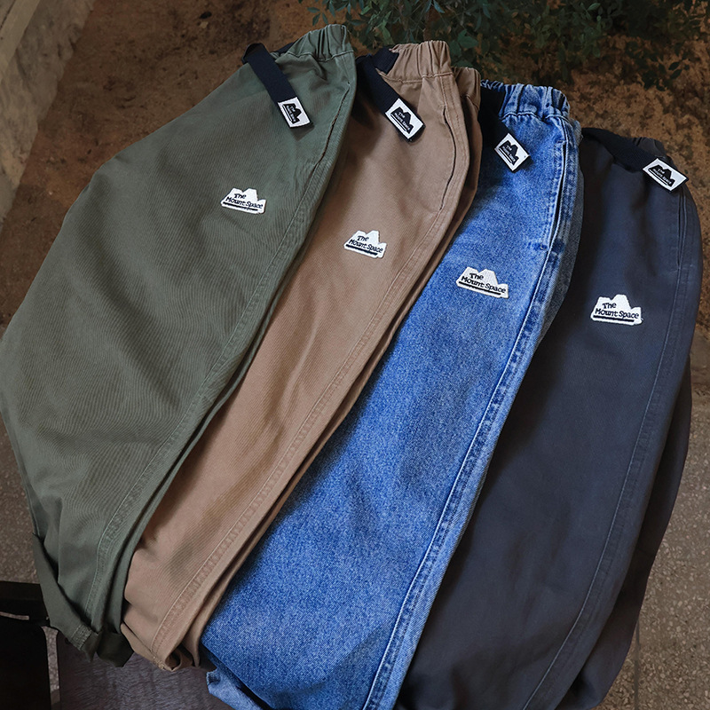 兒童秋季機能耐磨工裝直筒褲