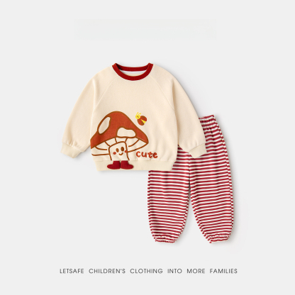 兒童卡通衛衣衛褲套裝