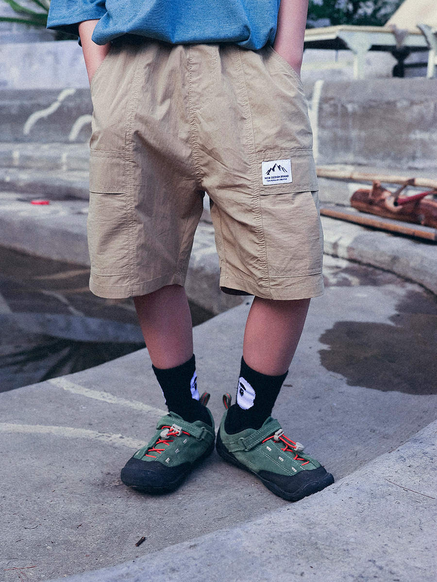 男童戶外工裝褲短