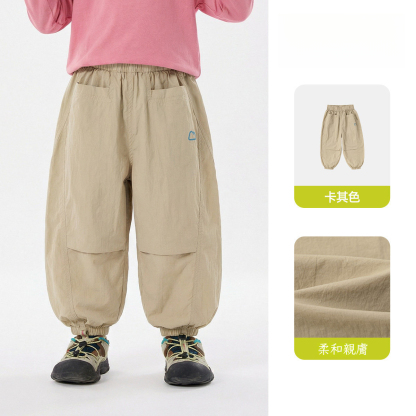 兒童春季戶外風四級防潑水休閒褲