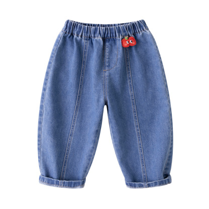寶寶牛仔褲春款兒童休閒長褲女童時尚褲子