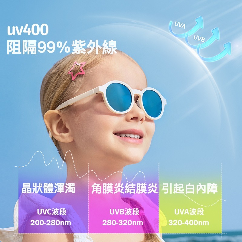 兒童可折疊防曬遮陽鏡