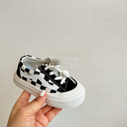 兒童韓版厚底低幫板鞋帆布鞋