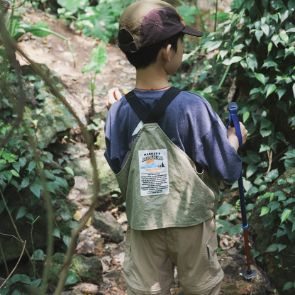 兒童山系戶外工裝機能馬甲