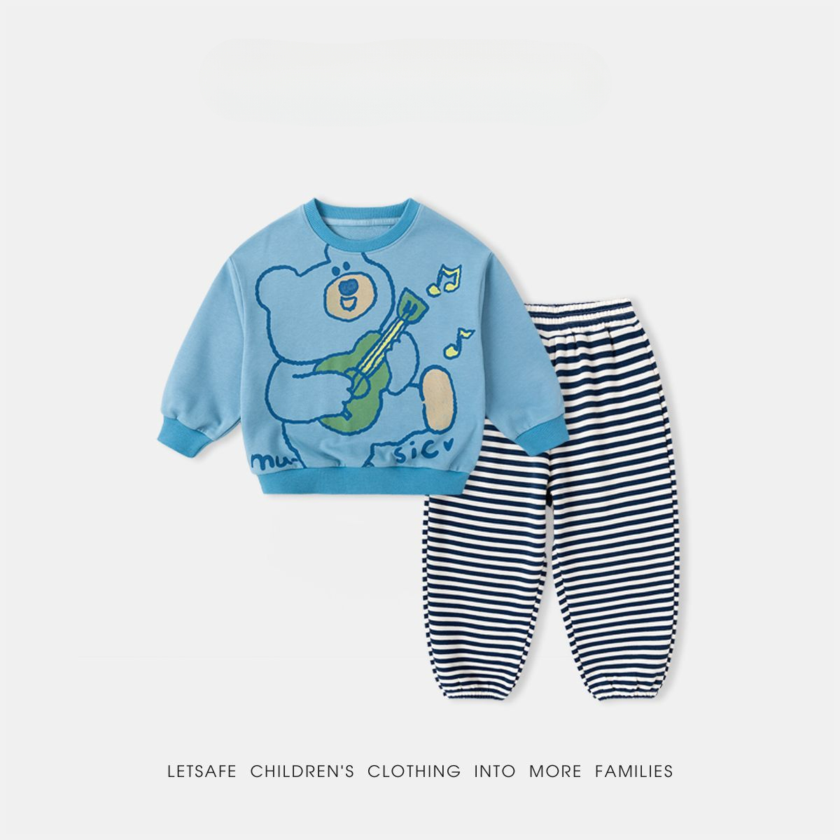 春季兒童卡通運動衛衣褲子兩件套