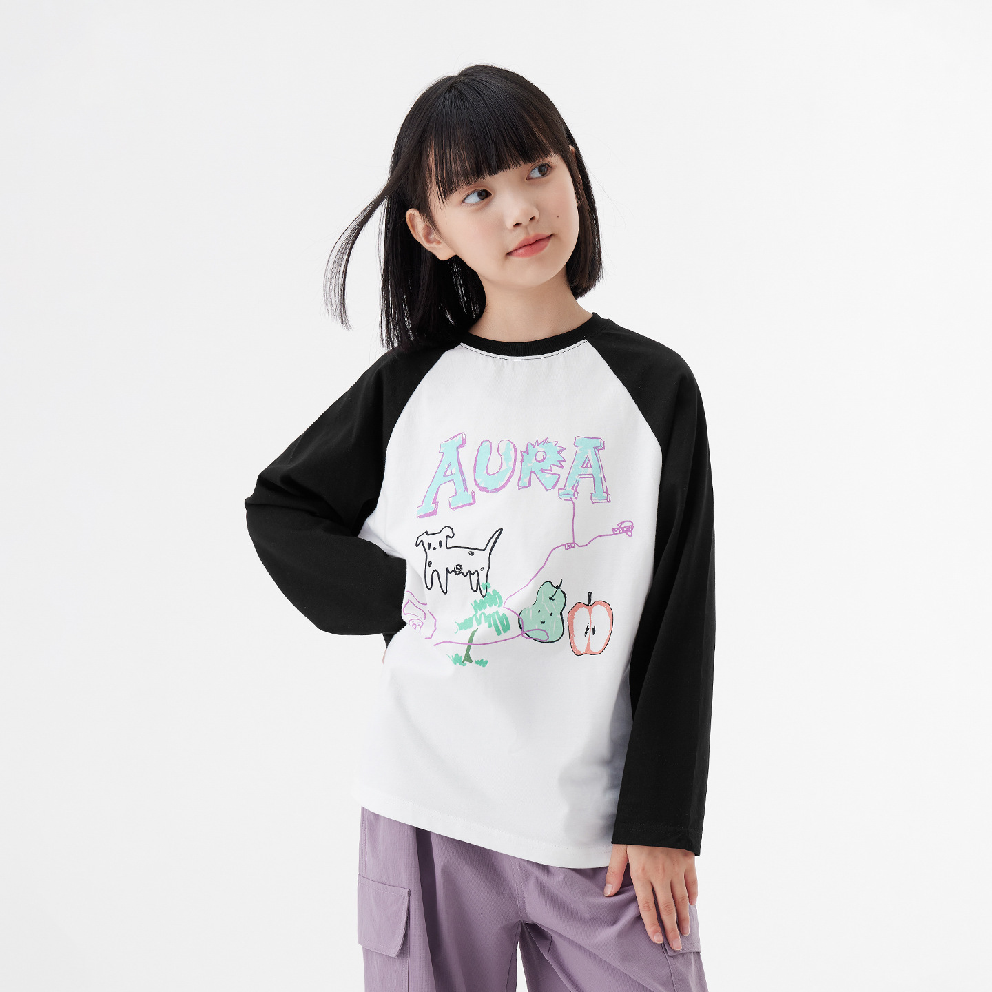 秋季女童純棉長袖T恤