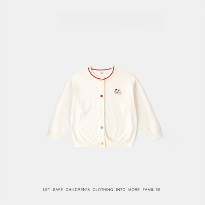 春季兒童100%棉毛衣開衫針織外套