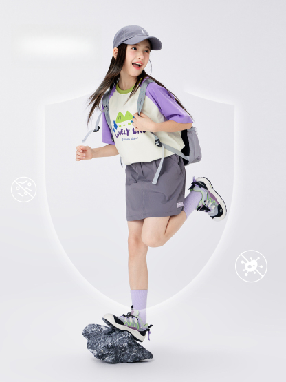 女童夏季涼感露營短T