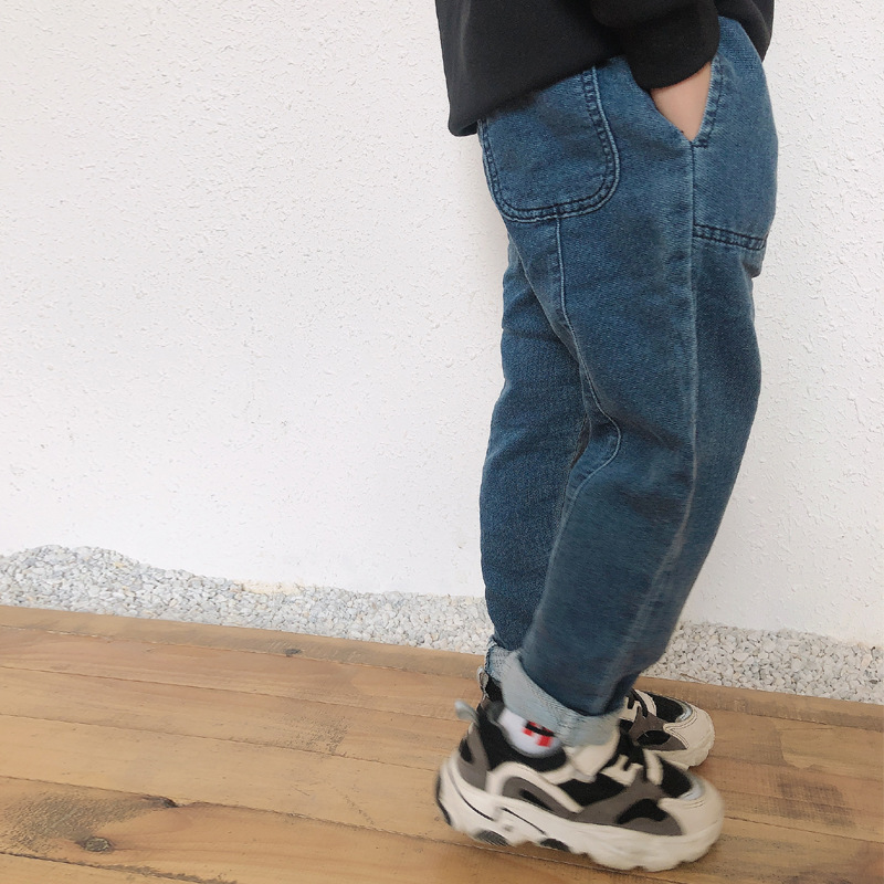 日系初秋兒童牛仔褲