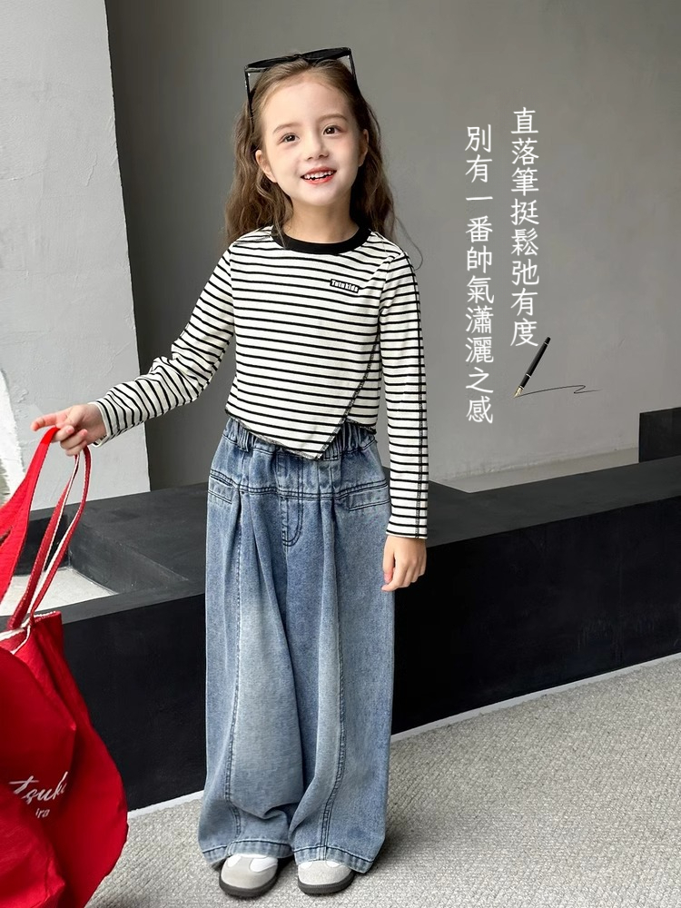 春季女童筒親子款百搭時尚休閑褲