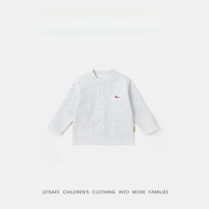 兒童春季洋氣圓領開衫外套