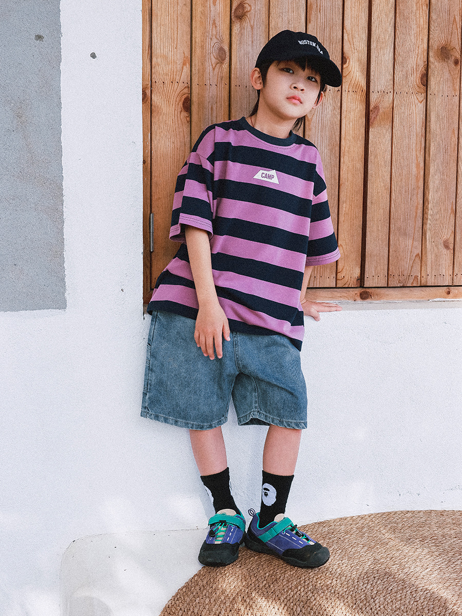 兒童夏季復古牛仔短褲