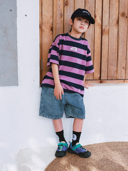 兒童夏季復古牛仔短褲