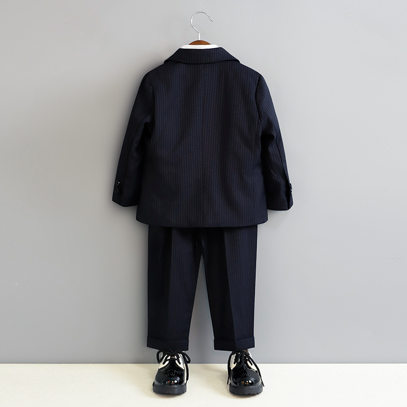 兒童春季英倫條紋西裝套裝