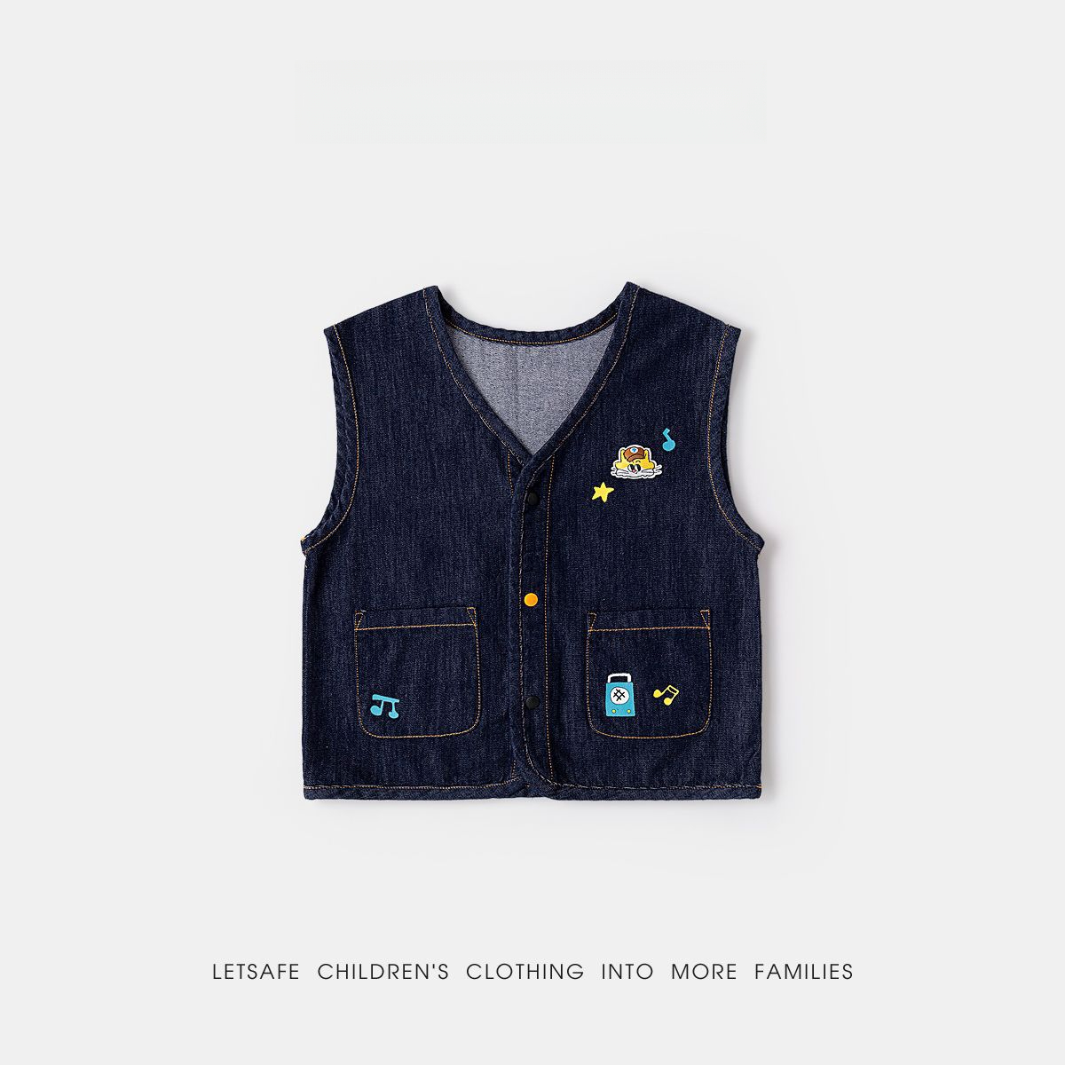 春季男童牛仔馬甲