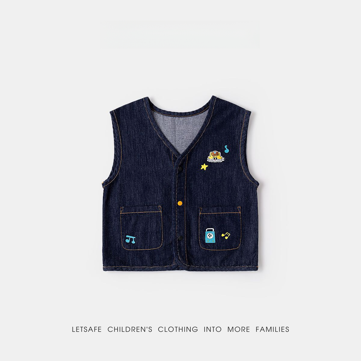 春季男童牛仔馬甲