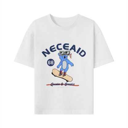 夏季男童滑雪小熊短袖T恤