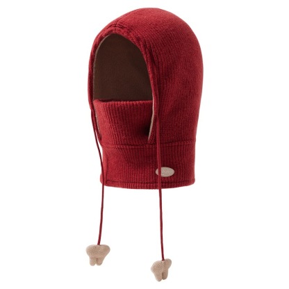 女兒童秋冬帽子圍巾一體雙面可戴防風護耳