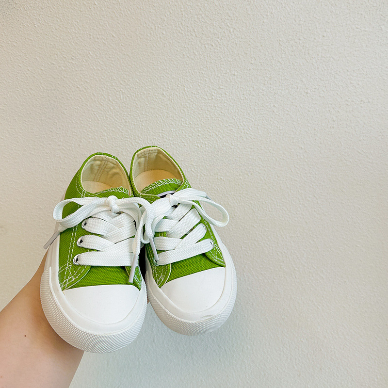 韓版糖果色兒童春秋帆布鞋