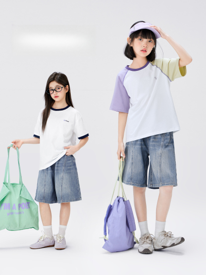 女童夏季牛仔中褲