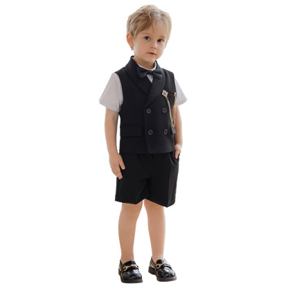 男童春夏馬甲短褲套裝