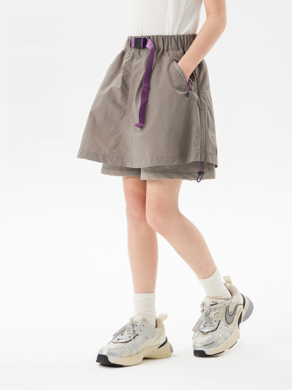 女童假兩件韓版薄款裙子