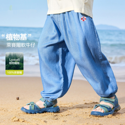 兒童夏季天絲牛仔束腳褲